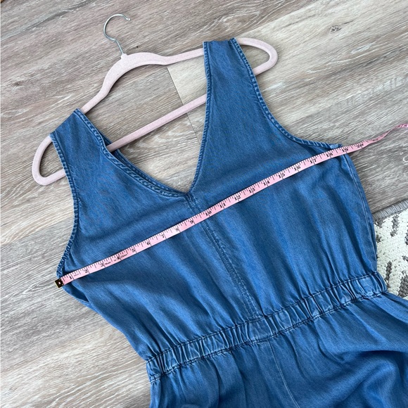 Splendid denim chambray jumpsuit wide leg crop - Picture 8 of 8